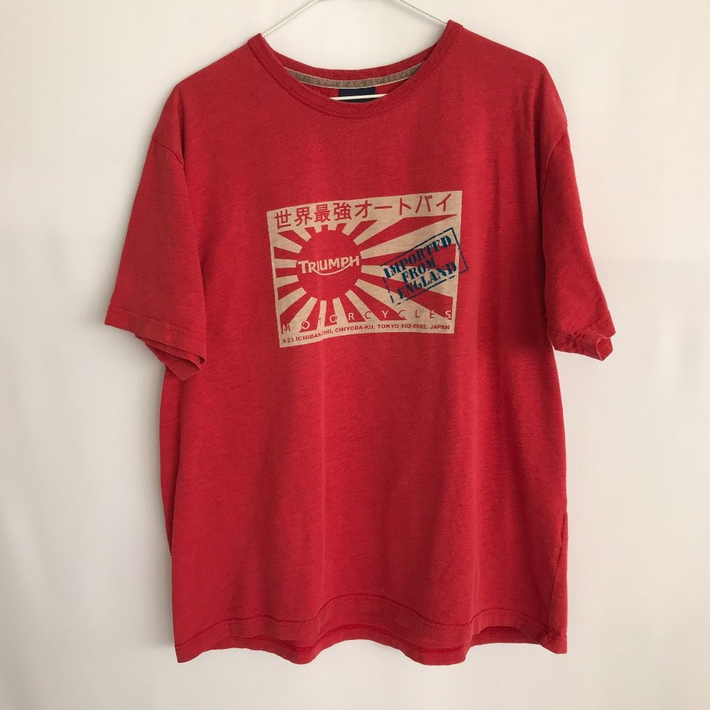 Rare Vintage Triumph Motorcycle MADE BY TRIUMPH (not a repro) Tokyo Japan Tshirt